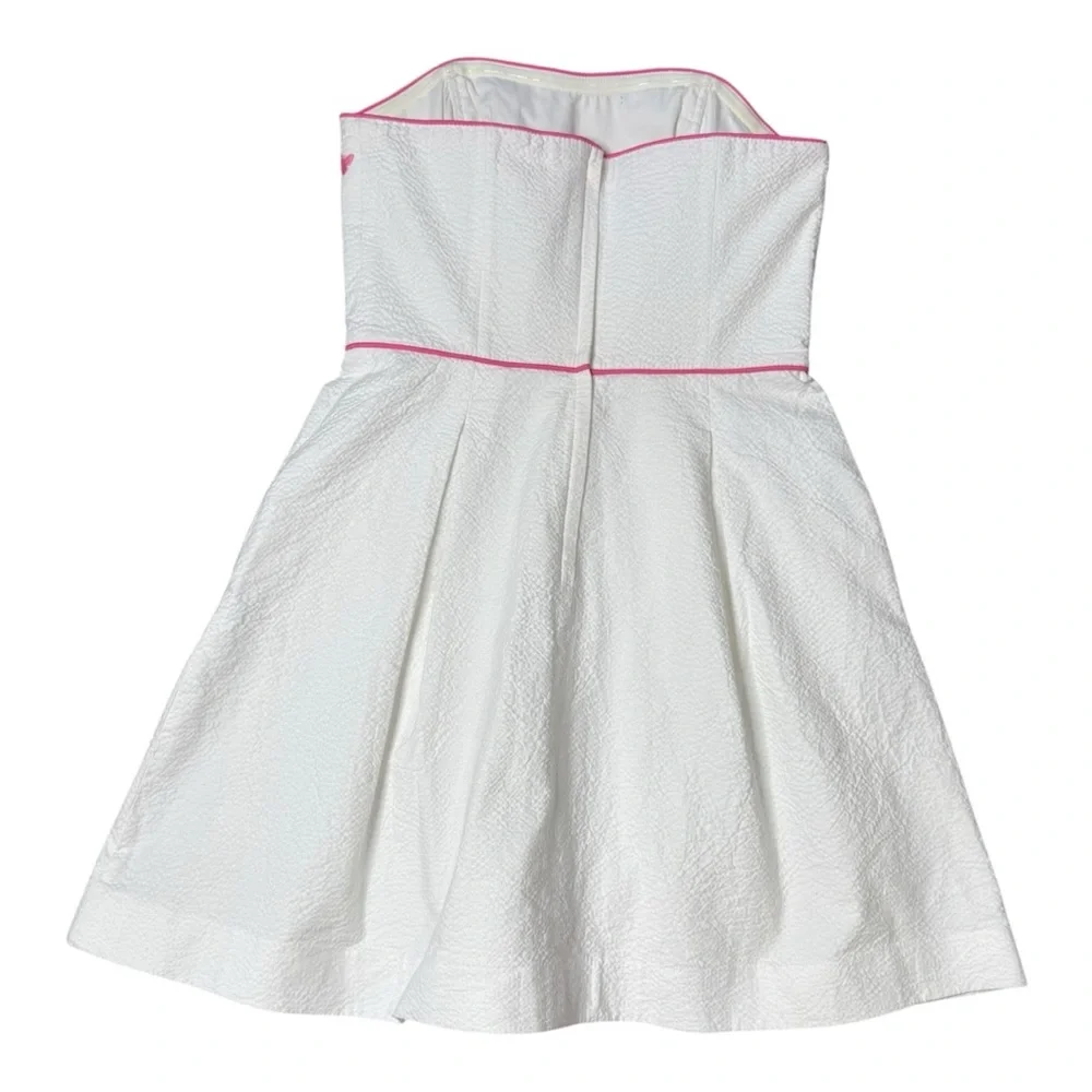 Lilly Pulitzer Blossom Spring Fling Placed Embroidery Seersucker Dress 6 - Picture 8 of 14